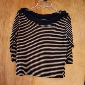 Ralph Lauren button shoulder top